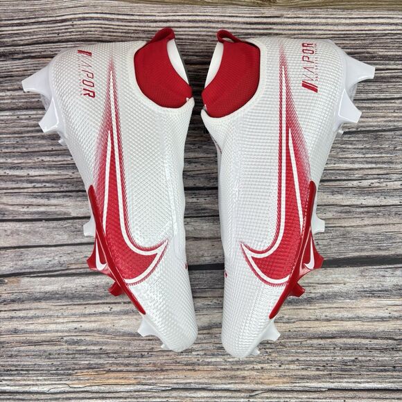Size 12.5 Nike Vapor Edge Pro 360 White/Red Football Cleats AO8277-102 main image 4
